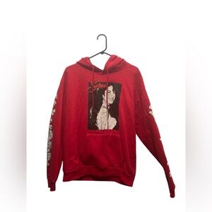Selena Red Graphic Hoodie